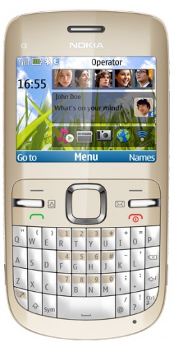 Фото телефона Nokia C3 golden white