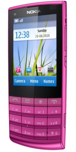 Фото телефона Nokia X3-02 Touch and Type pink