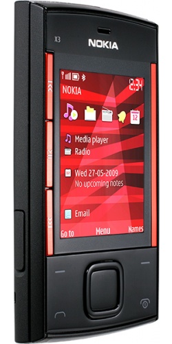 Фото телефона Nokia X3-00 slide red on black